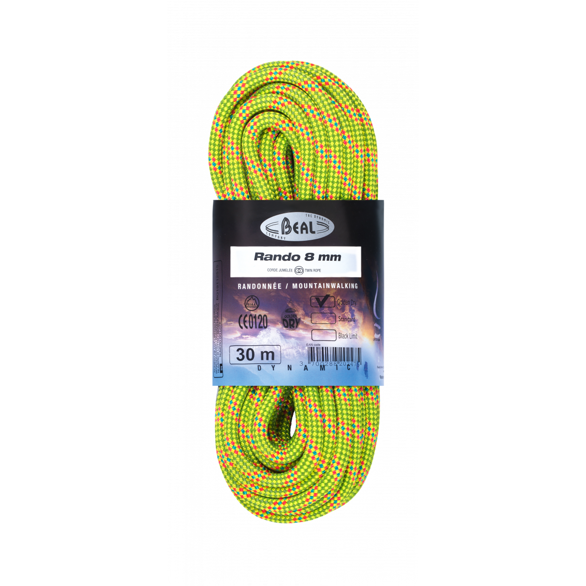 Lezecké lano Beal Rando GD 8 mm (48 m) Barva: žlutá
