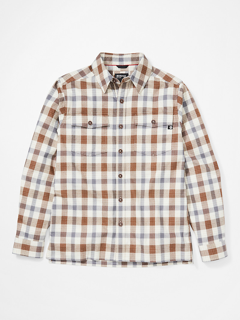 Pánská košile Marmot Movatn Heavywt Flannel LS Velikost: M / Barva: hnědá