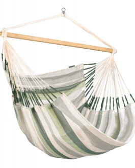 Houpací sedačka La Siesta Domingo Kingsize Barva: bílá/zelená