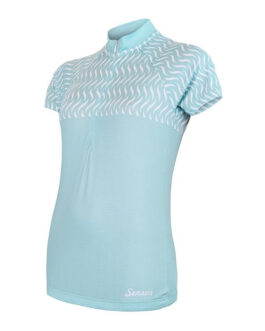 Dámský cyklistický dres Sensor Cyklo Wave Velikost: S / Barva: světle modrá