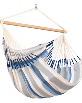 Houpací sedačka La Siesta Domingo Kingsize Barva: bílá/modrá