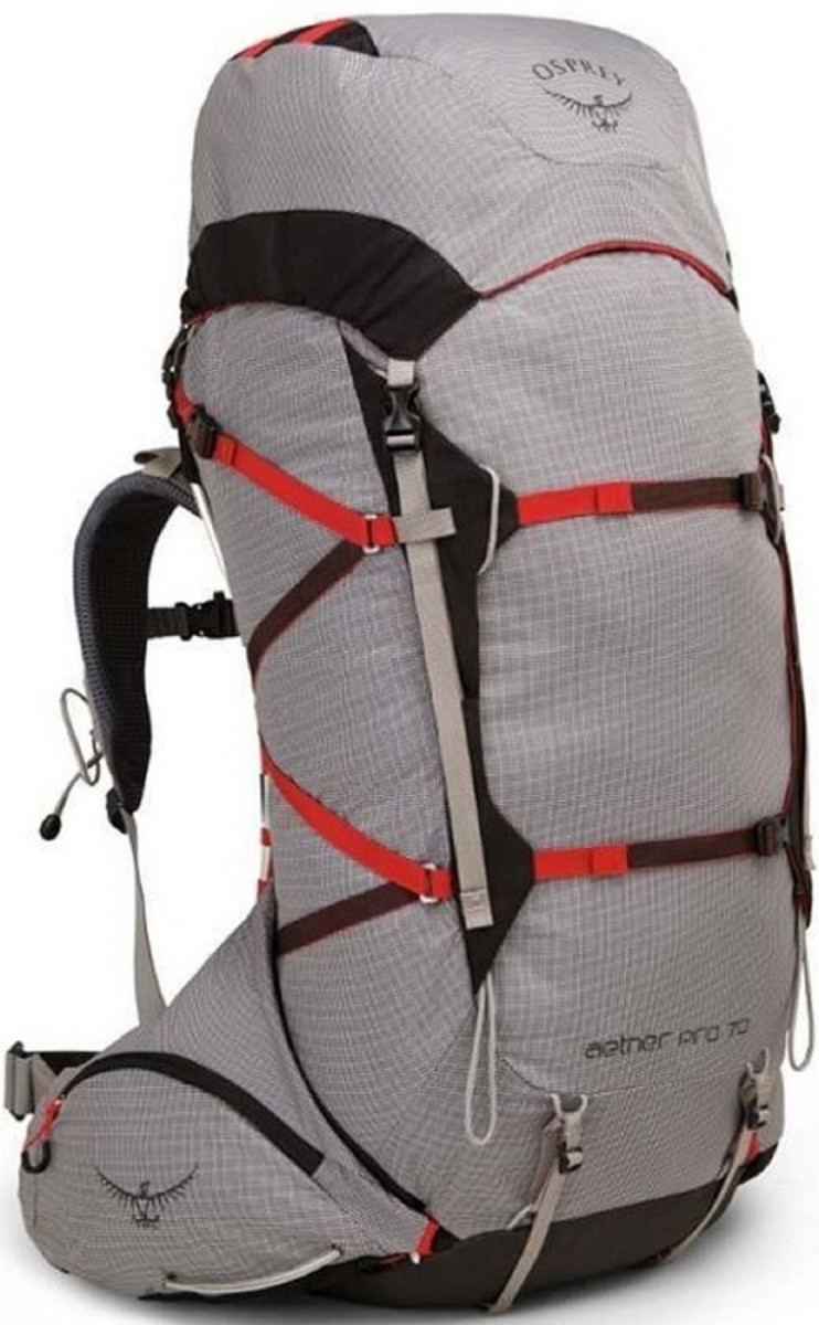 Pánský batoh Osprey Aether Pro 70 Velikost zad batohu: S / Barva: světle šedá