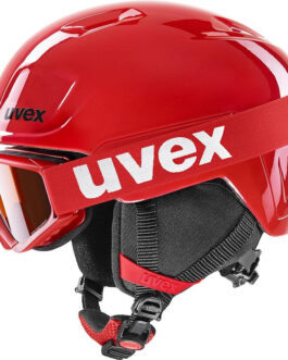 Dětská lyžařská přilba Uvex Heyya Set Velikost helmy: 46-50 cm / Barva: červená/černá