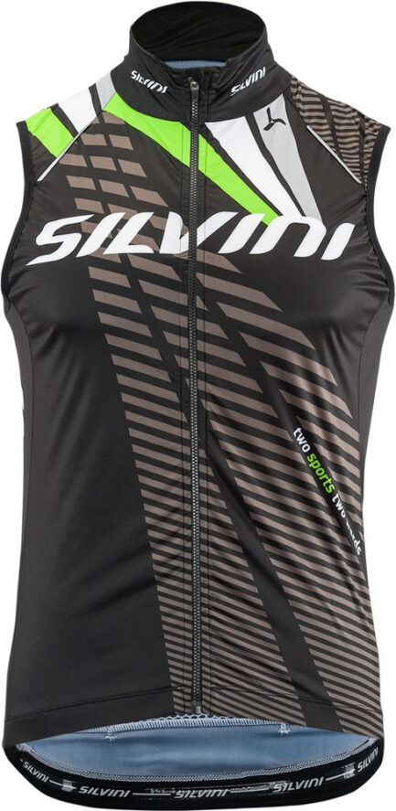 Pánská cyklovesta Silvini Team Velikost: XL / Barva: černá/zelená