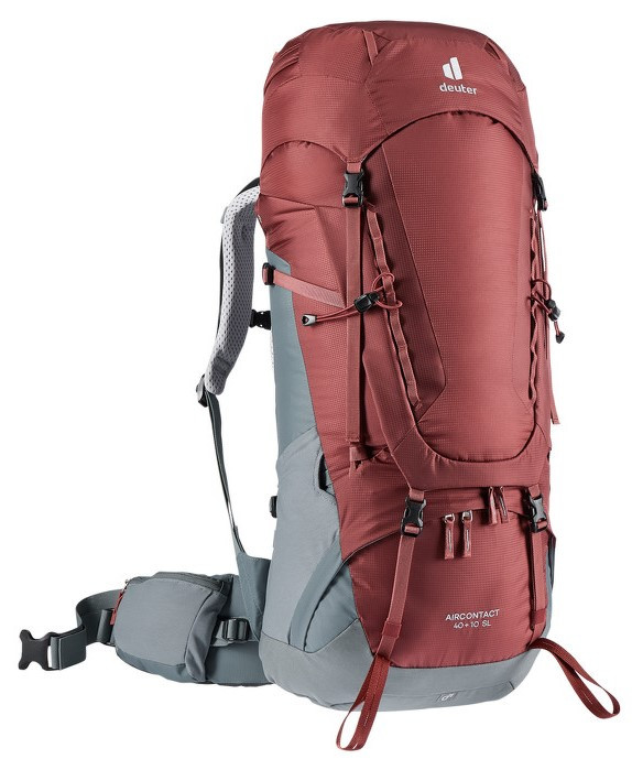 Dámský batoh Deuter Aircontact 40+10 SL Barva: šedá/červená