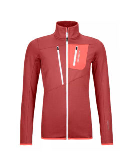 Dámská mikina Ortovox W’s Fleece Grid Jacket Velikost: S / Barva: matná červená