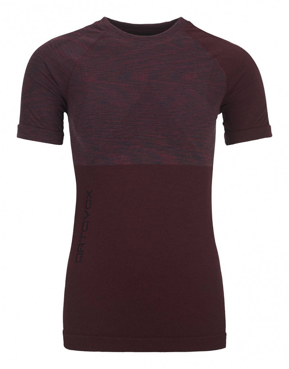 Dámské triko Ortovox Competition Short Sleeve W Velikost: S / Barva: vínová
