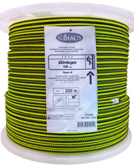 Arboristické lano Beal Ginkgo 12mm 200m Barva: černá/žlutá