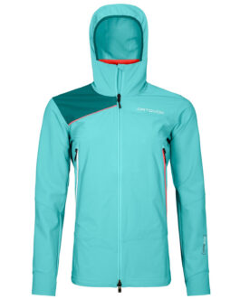 Dámská bunda Ortovox W’s Pala Hooded Jacket Velikost: L / Barva: světle modrá