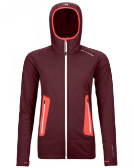 Dámská mikina Ortovox W’s Fleece Light Hoody Velikost: L / Barva: červená