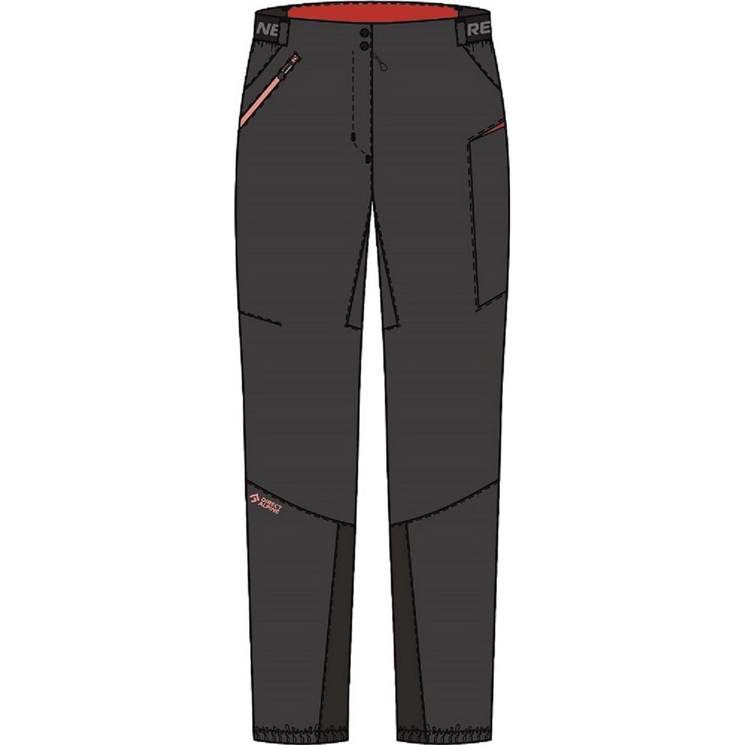 Dámské kalhoty Direct Alpine Rebel Lady 1.0 Velikost: M / Barva: černá