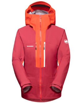 Dámská bunda Mammut Taiss HS Hooded Jacket Women Velikost: L / Barva: červená