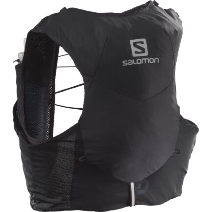 Běžecká vesta Salomon Adv Skin 5 With Flasks Velikost zad batohu: L / Barva: černá