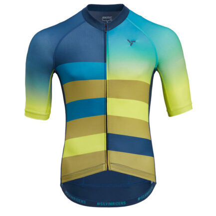Pánský cyklistický dres Silvini Mazzano Velikost: M / Barva: modrá/zelená