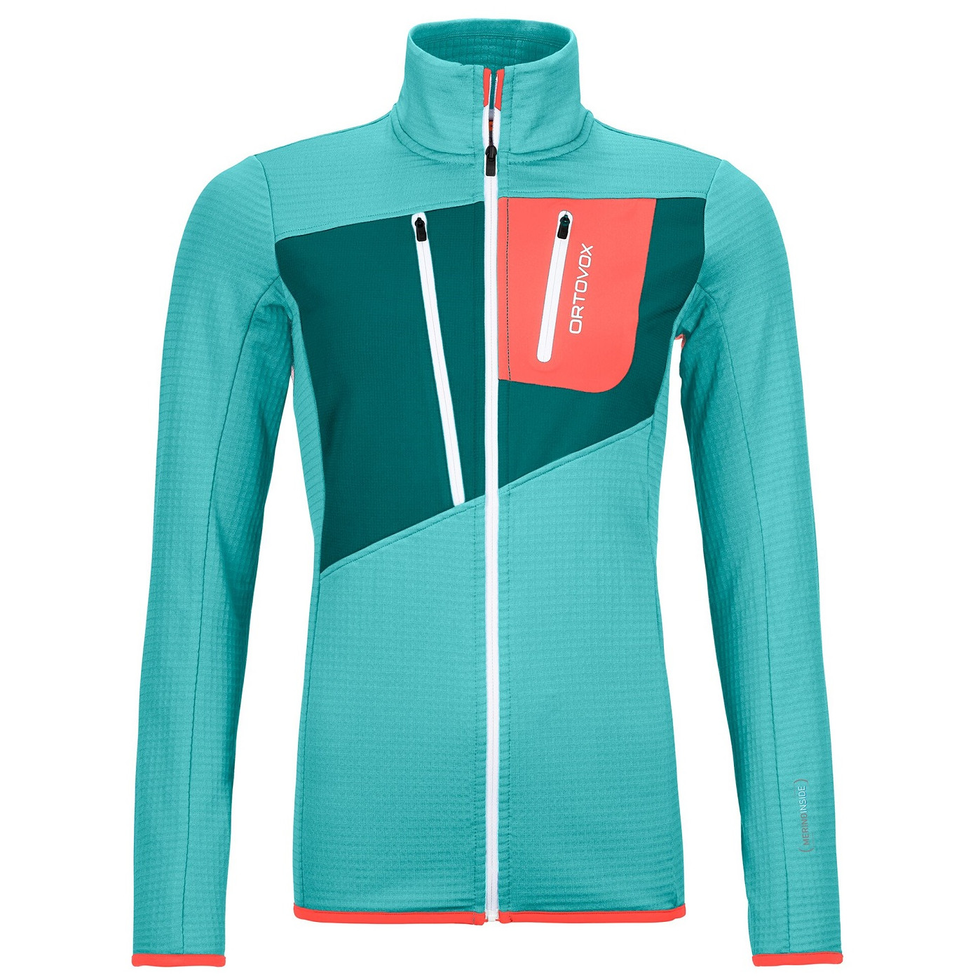 Dámská mikina Ortovox W's Fleece Grid Jacket Velikost: S / Barva: světle modrá