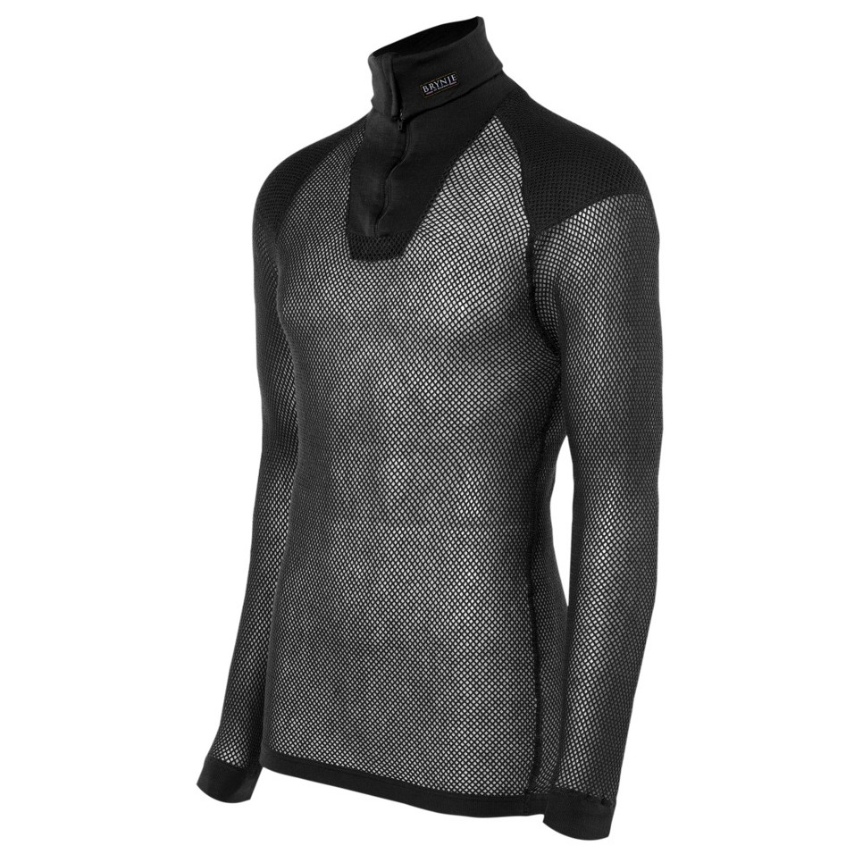 Rolák Brynje of Norway Wool Thermo Zip-polo w/inlay Velikost: XL / Barva: černá