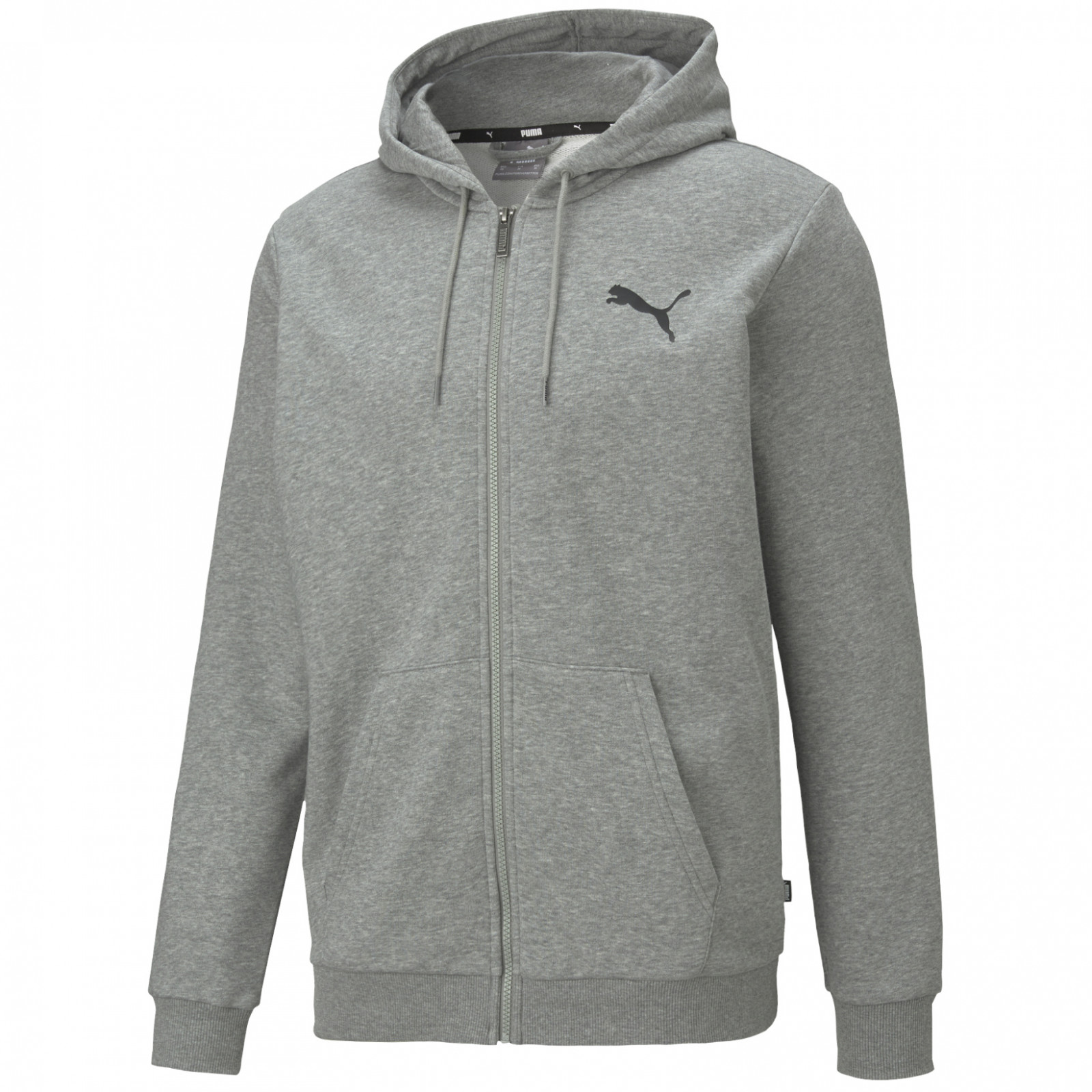Pánská mikina Puma ESS Small Logo FZ Hoodie TR Velikost: XL / Barva: šedá