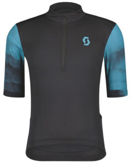 Pánský cyklistický dres Scott M’s Gravel 10 SS Velikost: L / Barva: černá/modrá