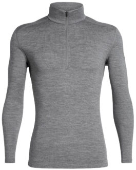 Pánské triko Icebreaker Mens 260 Tech LS Half Zip Velikost: XXL / Barva: šedá