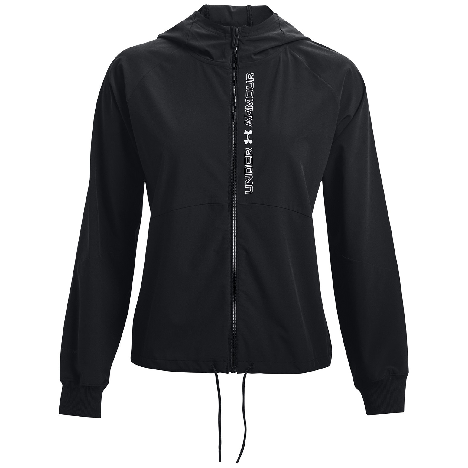 Dámská bunda Under Armour Woven FZ Jacket Velikost: M / Barva: černá