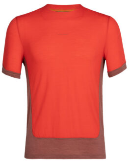 Pánské triko Icebreaker Men ZoneKnit™ SS Tee Velikost: L / Barva: červená