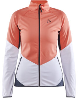 Dámská bunda Craft Glide W Velikost: L / Barva: bílá/oranžová