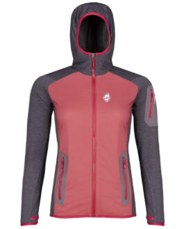 Dámská bunda High Point Merino Alpha Lady Hoody Velikost: M / Barva: červená