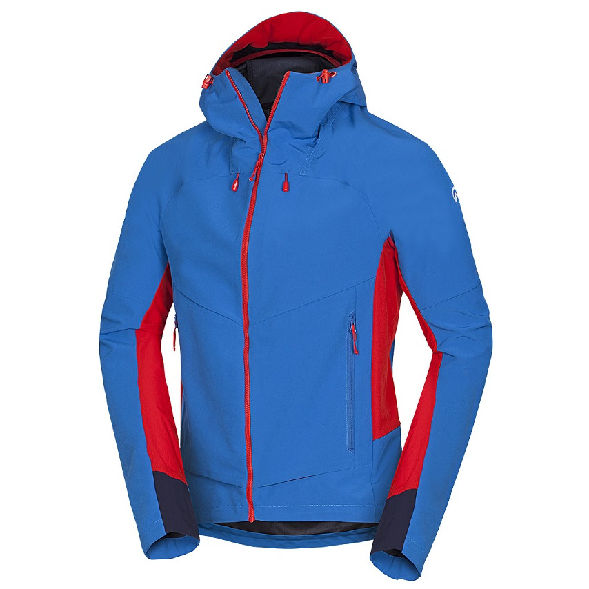 Pánská softshellová bunda Northfinder Princeton Velikost: L / Barva: modrá/červená