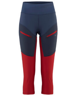 Dámské 3/4 legíny Kari Traa Ane Hiking Capri Velikost: S / Barva: modrá/červená