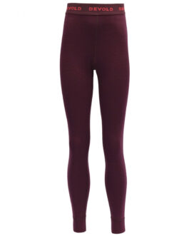 Dětské funkční spodky Devold Duo Active Junior Long Johns Dětská velikost: 164 / Barva: rubínová