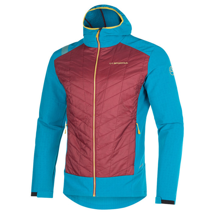 Pánská bunda La Sportiva Kap Hybrid Hoody M Velikost: XXL / Barva: modrá/červená