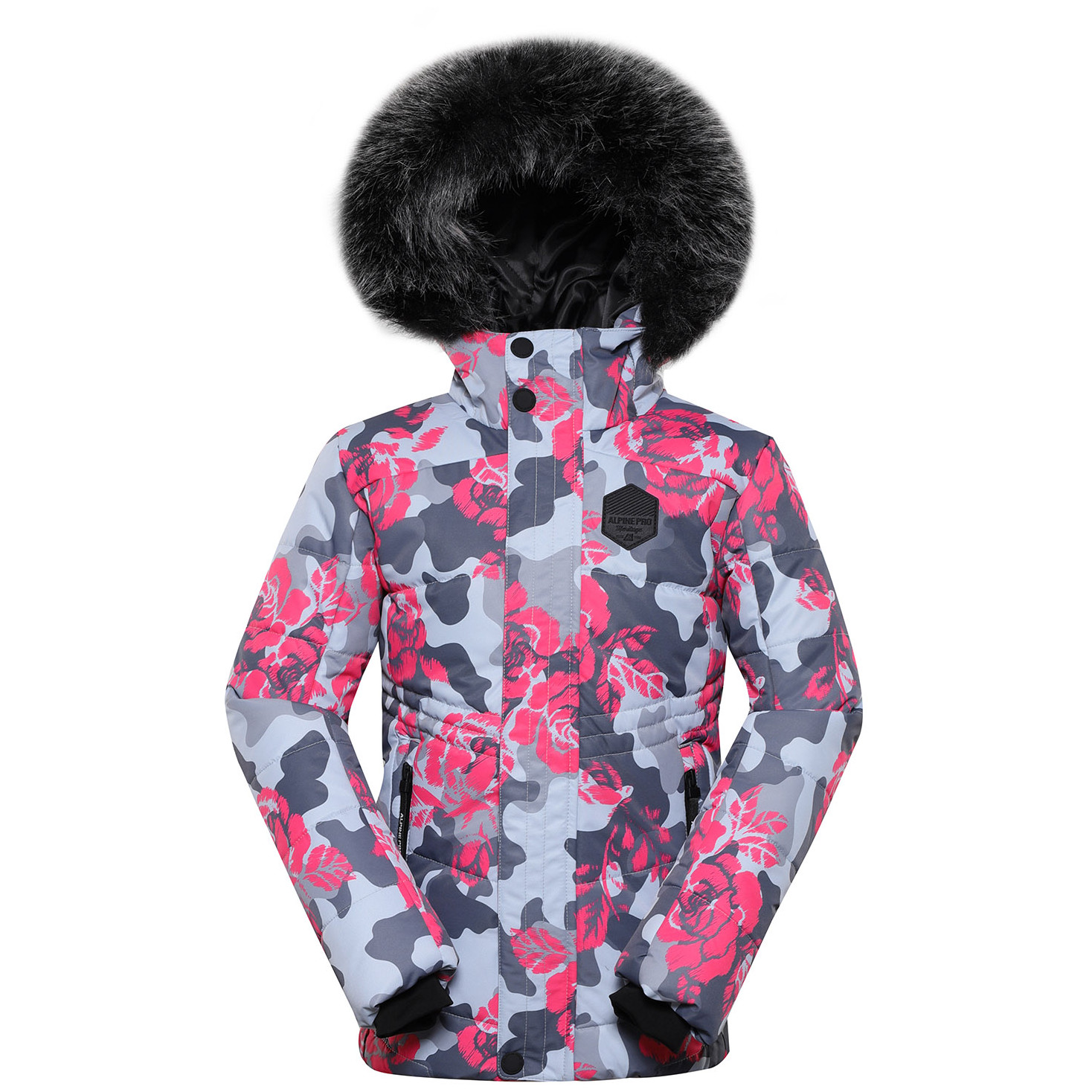 Dětská bunda Alpine Pro Molido Dětská velikost: 104-110 / Barva: šedá/růžová