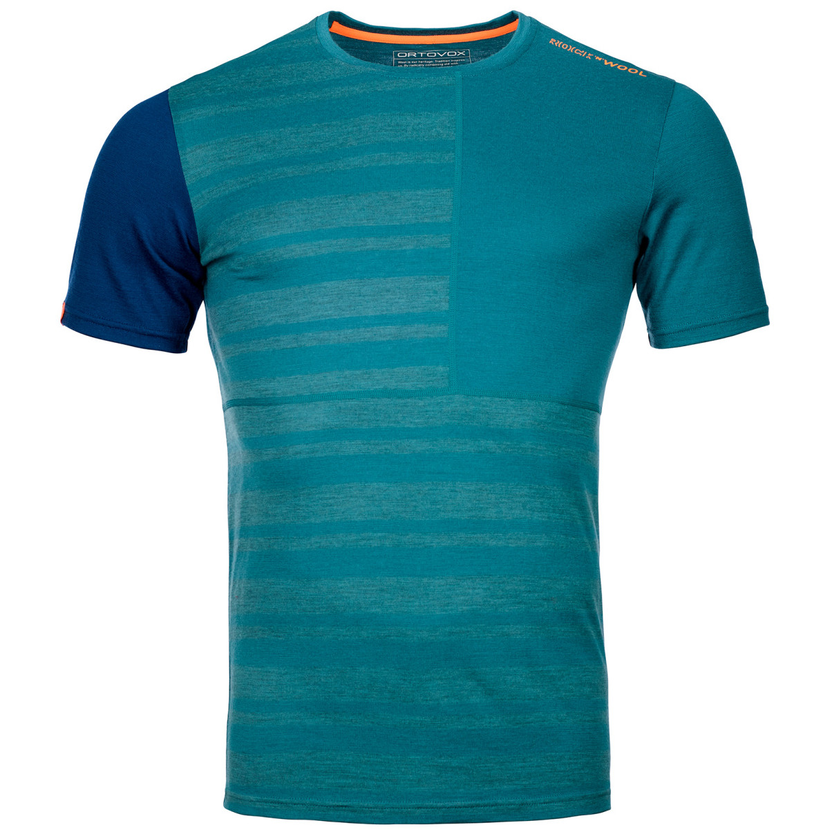 Pánské funkční triko Ortovox 185 Rock'N'Wool Short Sleeve Velikost: L / Barva: zelená