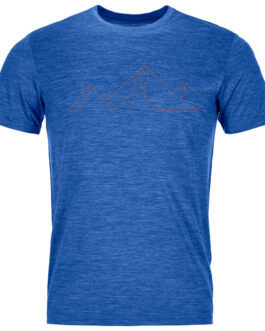 Pánské funkční triko Ortovox 150 Cool Mountain Face TS Velikost: M / Barva: modrá