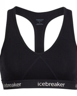 Podprsenka Icebreaker W’s Sprite Racerback Bra Velikost podprsenky: S / Barva: černá