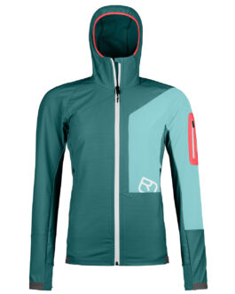 Dámská mikina Ortovox Berrino Hooded Jacket W Velikost: L / Barva: zelená