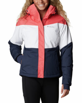 Dámská bunda Columbia Tipton Peak™ II Insulated Jacket Velikost: S / Barva: bílá/růžová/modrá