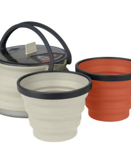 Sada nádobí Sea to Summit X-Set: 11 3pc Barva: šedá/červená