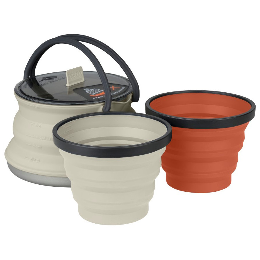 Sada nádobí Sea to Summit X-Set: 11 3pc Barva: šedá/červená