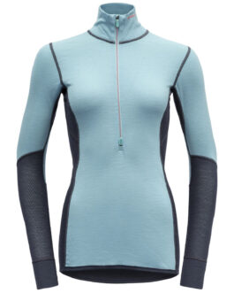 Dámský rolák Devold Wool Mesh Woman Half Zip Neck Velikost: M / Barva: tmavě modrá
