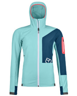 Dámská mikina Ortovox Berrino Hooded Jacket W Velikost: L / Barva: modrá