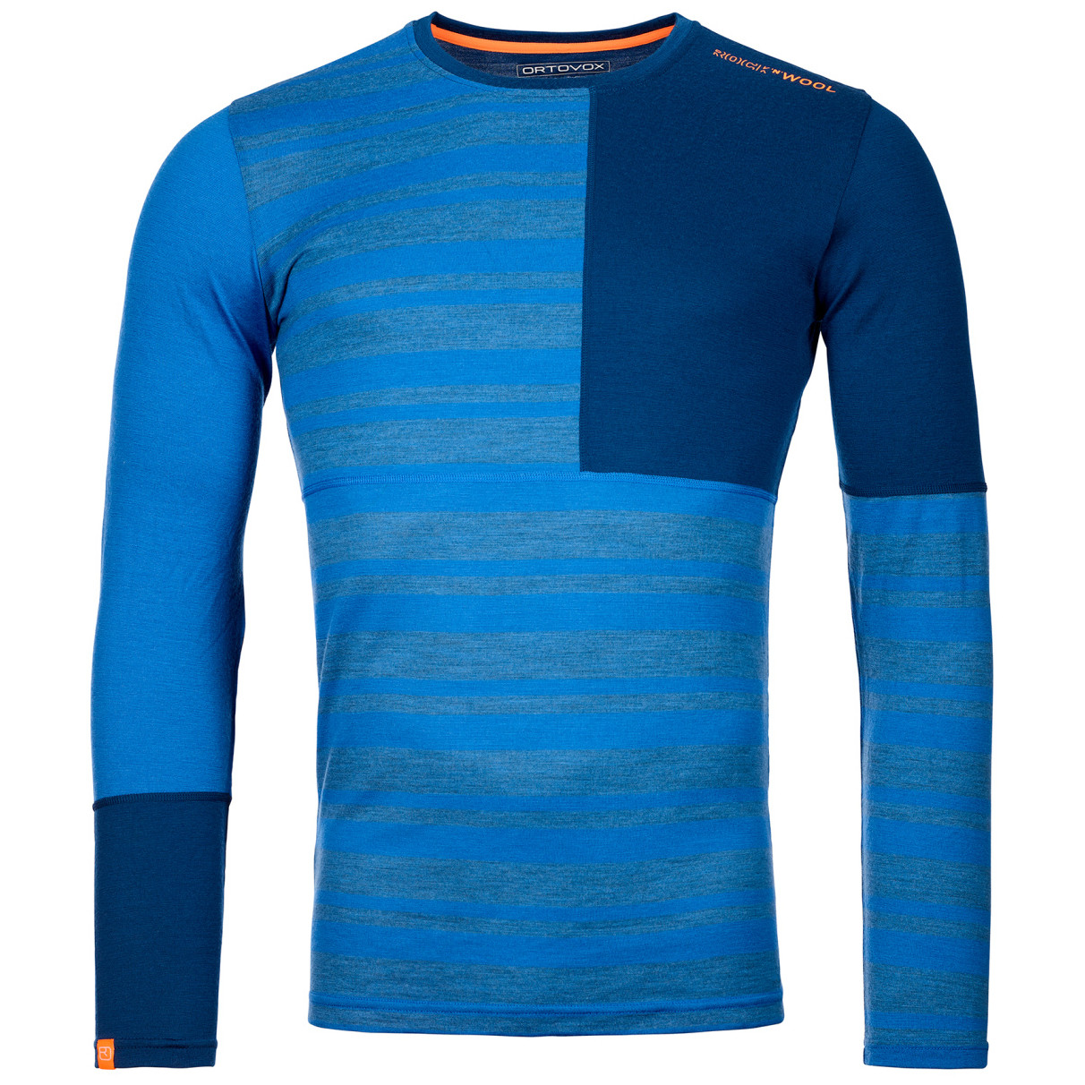 Pánské funkční triko Ortovox 185 Rock'N'Wool Long Sleeve Velikost: XL / Barva: modrá