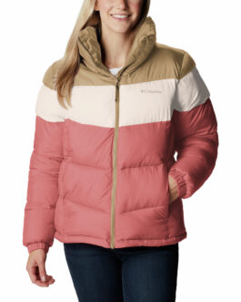 Dámská bunda Columbia Puffect™ Color Blocked Jkt Velikost: S / Barva: růžová