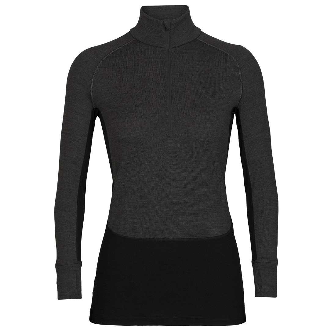 Dámská funkční mikina Icebreaker ZoneKnit™ 260 LS Half Zip Velikost: M / Barva: šedá/černá