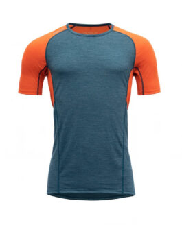 Pánské funkční triko Devold Running Man T-Shirt Velikost: M / Barva: modrá/oranžová