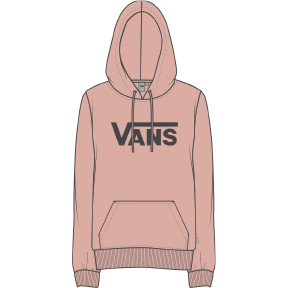 Dámská mikina Vans Wm Drop V Logo Hoodie Velikost: L / Barva: šedá/růžová