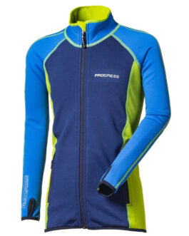 Dětská funkční mikina Progress Torez Junior Dětská velikost: 152 / Barva: modrá/zelená