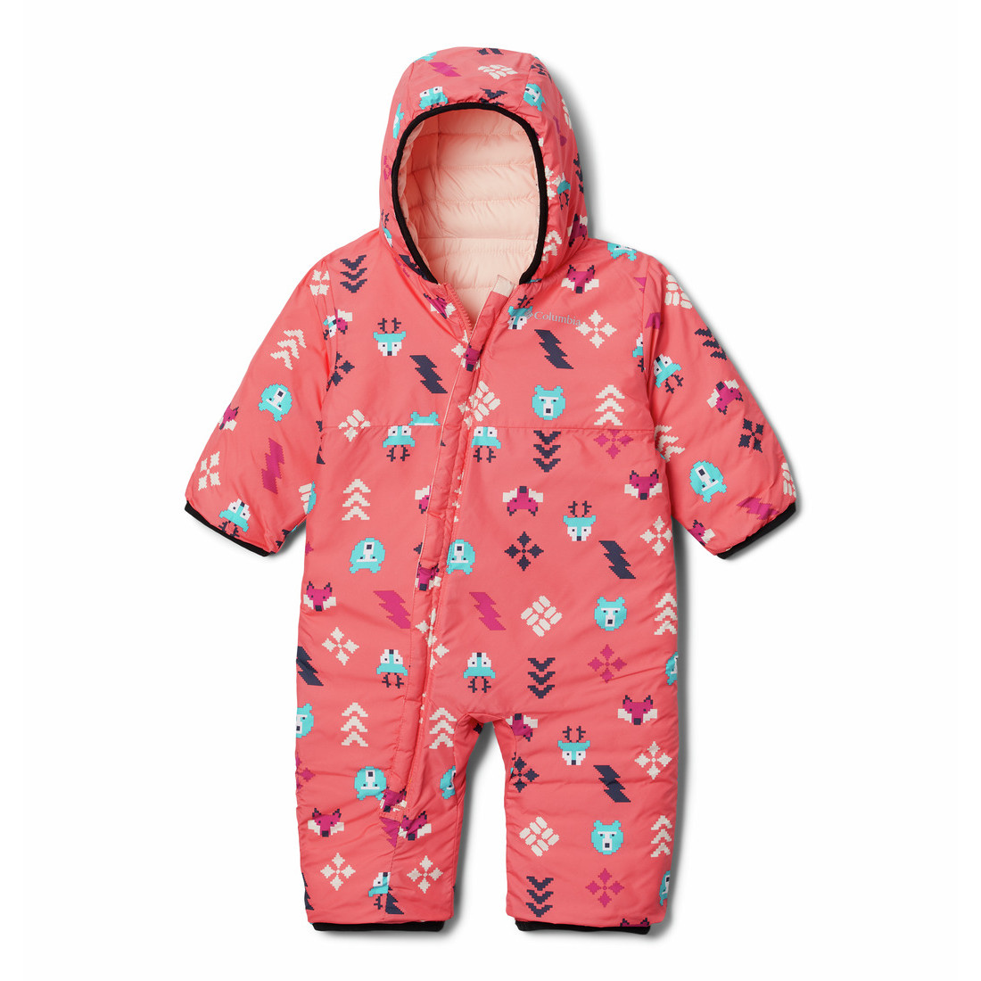 Dětská kombinéza Columbia Powder Lite™ Reversible Bunting Dětská velikost: 80 / Barva: růžová