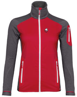 Dámská bunda High Point Merino Alpha Lady Velikost: S / Barva: červená/šedá