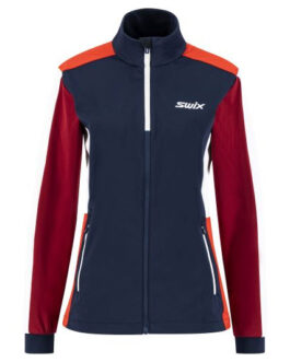 Dámská softshellová bunda Swix Cross W Velikost: M / Barva: modrá/červená